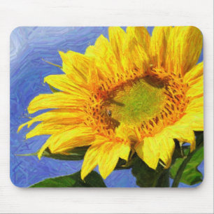 Sunflower Art Mouse Mat