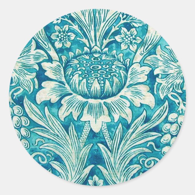 Sunflower Art Nouveau Sticker (Front)