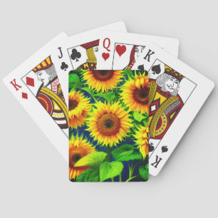 Sunflower Art Playing Cards