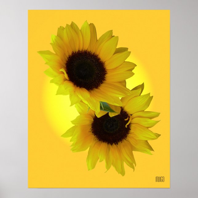 Sunflower Art Print Beautiful Flower Art Print (Front)