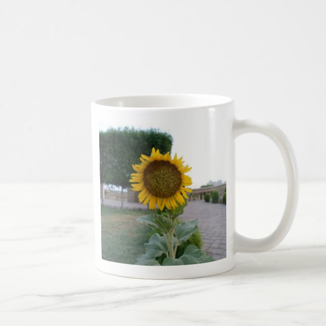 Sunflower Art Print Coffee Mug (Right)