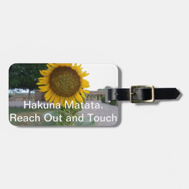 Sunflower Art Print Customise Product Luggage Tag (Front Horizontal)