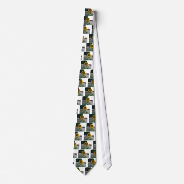 Sunflower Art Print Tie (Front)