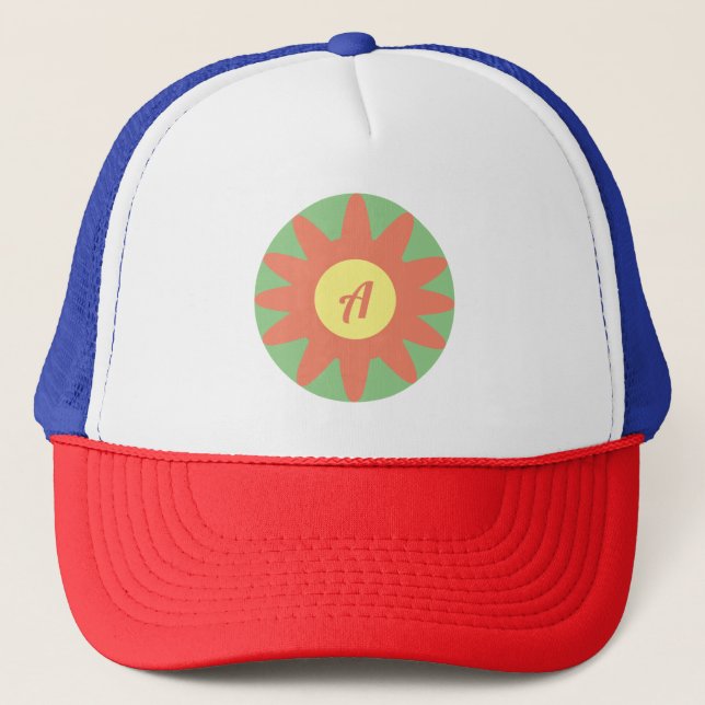 Sunflower Art Trucker Hat (Front)