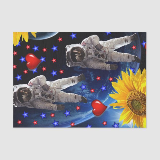 Sunflower Astronaut  Tissue Paper (Front)