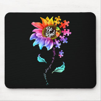 Sunflower Autism Awareness Be Kind Puzzle Mum Supp Mouse Mat