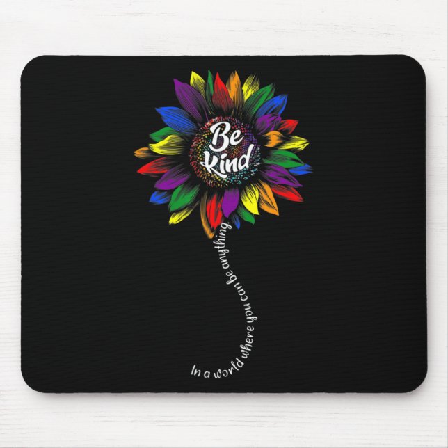 Sunflower Autism Awareness Be Kind Puzzle Mum Supp Mouse Mat (Front)