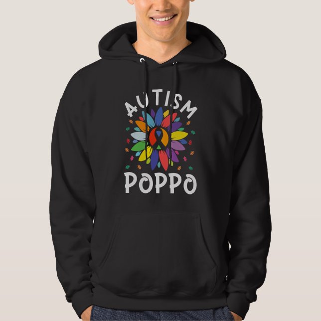 Sunflower Autism Awareness Day Matching Family Aut Hoodie (Front)