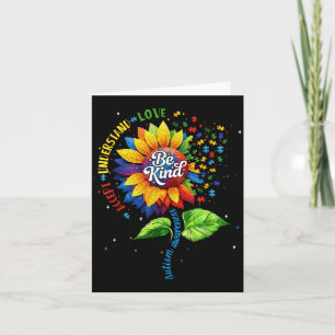 Sunflower Autism Awareness Shirts Men Women Kids Card