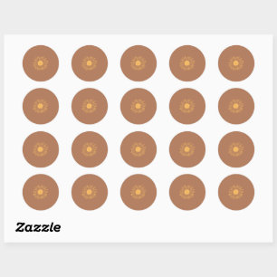 Sunflower Autumn Fall Colour Palette Bullet  Classic Round Sticker