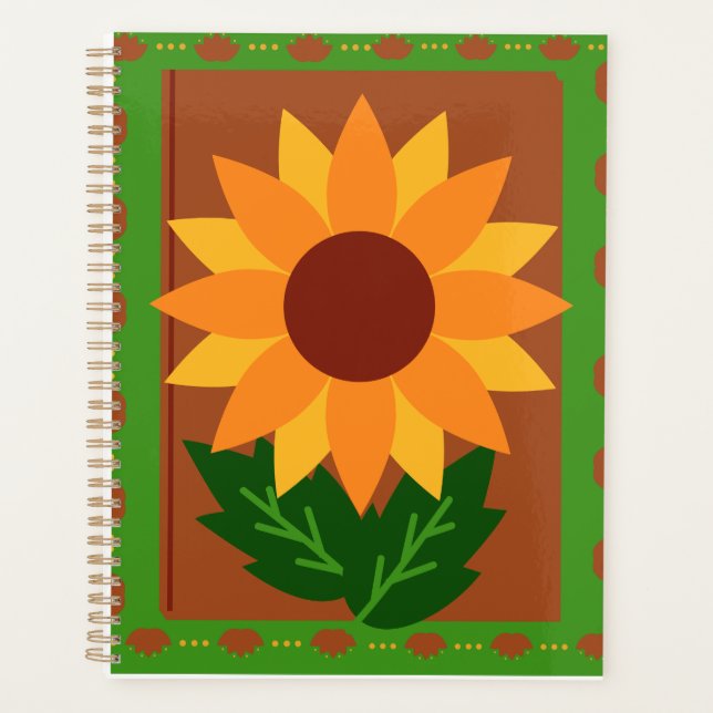 Sunflower autumn- fall colours planner (Front)