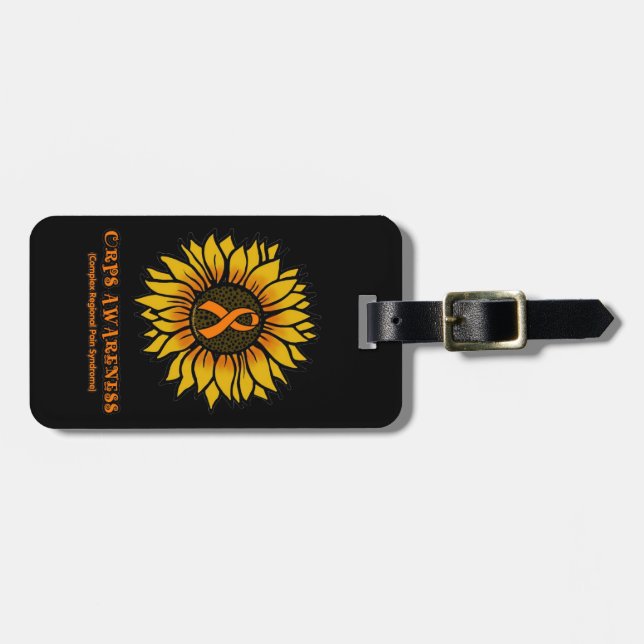 Sunflower/Awareness...CRPS Luggage Tag (Front Horizontal)