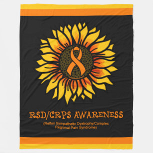 Sunflower/Awareness...RSD/CRPS Fleece Blanket