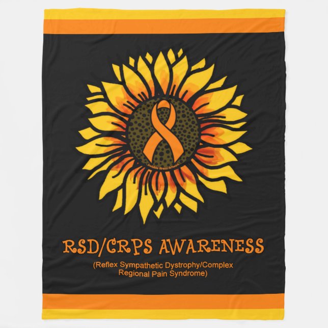 Sunflower/Awareness...RSD/CRPS Fleece Blanket (Front)