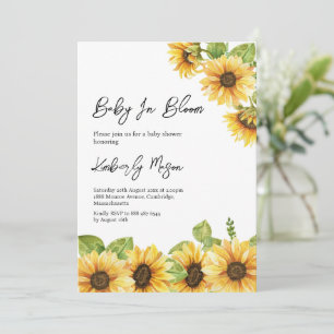 Sunflower Baby in Bloom Baby Shower Invitation