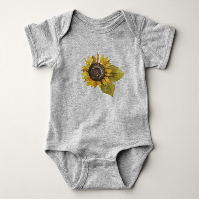 Sunflower Baby Outfit Bodysuit (Front)