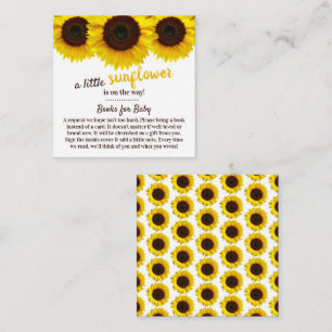 Sunflower Baby Shower Book Request Enclosure Card