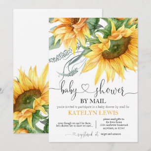 Sunflower Baby Shower by Mail Invitation