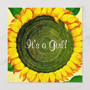 Sunflower Baby Shower Invitation