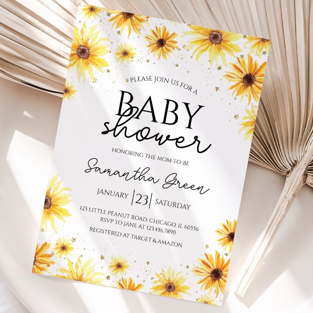 Sunflower Baby Shower Invitation (Creator Uploaded)