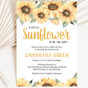 Sunflower Baby Shower Invitation