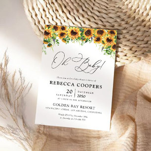 Sunflower Baby Shower Invitation