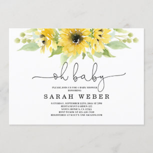 Sunflower Baby Shower Invitation