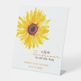 Sunflower Baby Shower Pedestal Sign