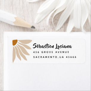 Sunflower Baby Shower Return Address