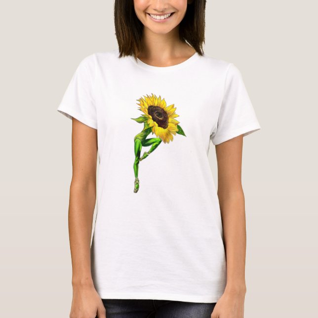 Sunflower Ballet Dancer T-Shirt (Front)