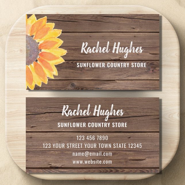  Sunflower Barn Wood Business Card (Creator Uploaded)