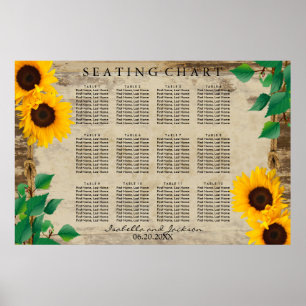 Sunflower Barn Wood  - Seating Chart