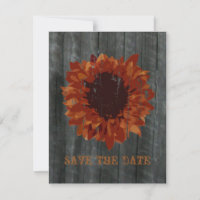 Sunflower & Barnwood Save The Date Announcement