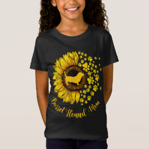 Sunflower Basset Hound Mum Dog Lover T-Shirt