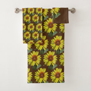 Sunflower Bath Towels