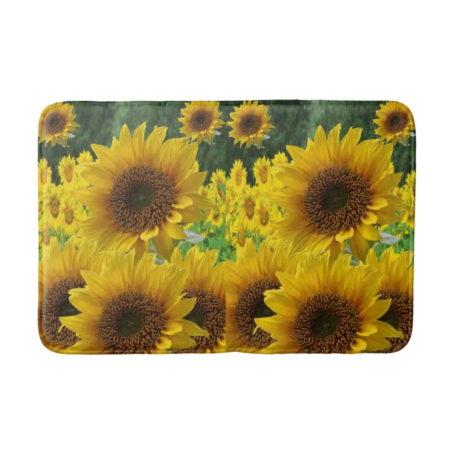 Sunflower Bathroom Bathmat (Front)