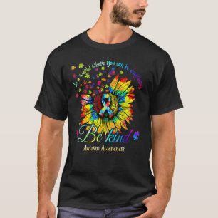 Sunflower Be Kind Puzzle Support Autism Awareness T-Shirt