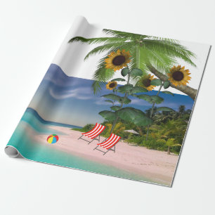 Sunflower Beach Matte Wrapping Paper