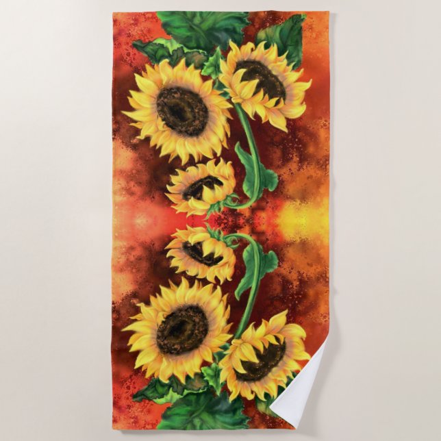Sunflower Beach Towel (Front)