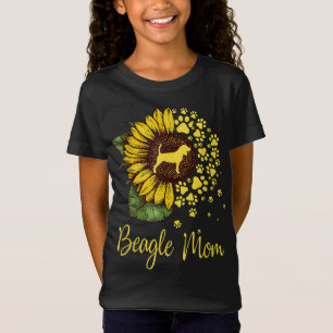 Sunflower Beagle Mum Dog Lover T-Shirt