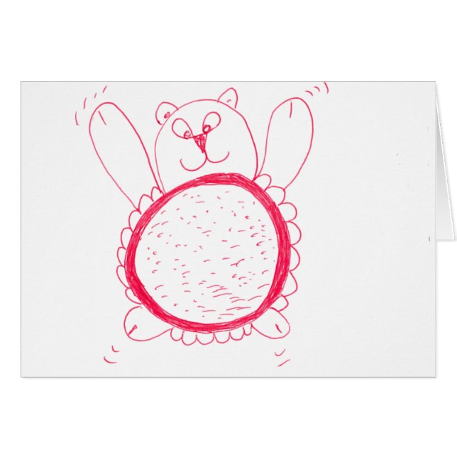 Sunflower Bear Greeting Card (Front Horizontal)