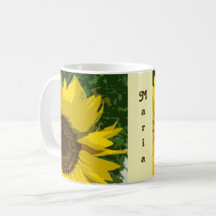 Sunflower Beautiful Bright Yellow Artistic Floral Coffee Mug