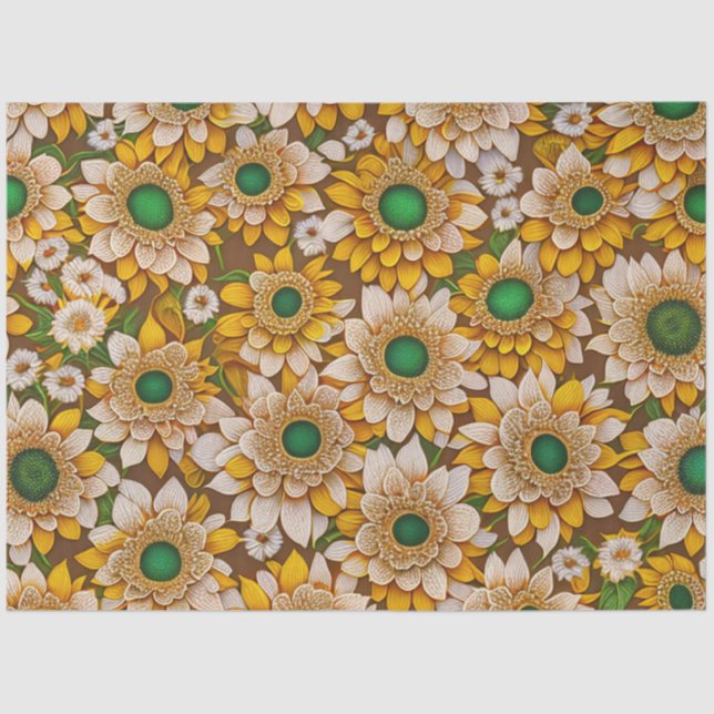 Sunflower Beautiful Popular Collection Tissue Paper (Front)