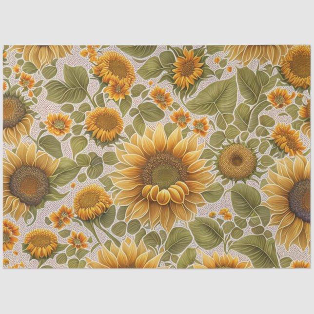 Sunflower Beautiful Trendy Collection Tissue Paper (Front)