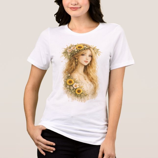 Sunflower Beauty Tri-Blend Shirt (Front)