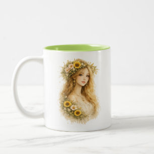 Sunflower Beauty Watercolor Mug