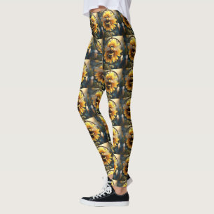 Sunflower Bee Dreamcatcher, Leggings