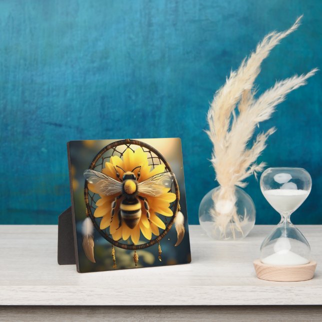 Sunflower Bee Dreamcatcher,  Plaque (Insitu)