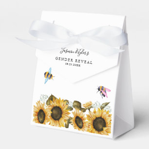 Sunflower Bee Gender Reveal Party Favour Box