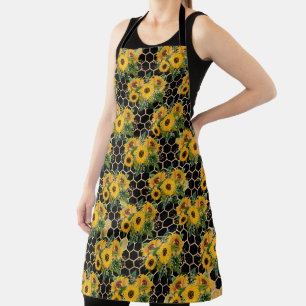 Sunflower Bee Hive Honeycomb Golden Apron